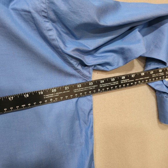 Luca D'Altieri Oxford Men's Blue Long Sleeve Button Up‎ Dress Shirt Size 16/41 - Picture 7 of 8